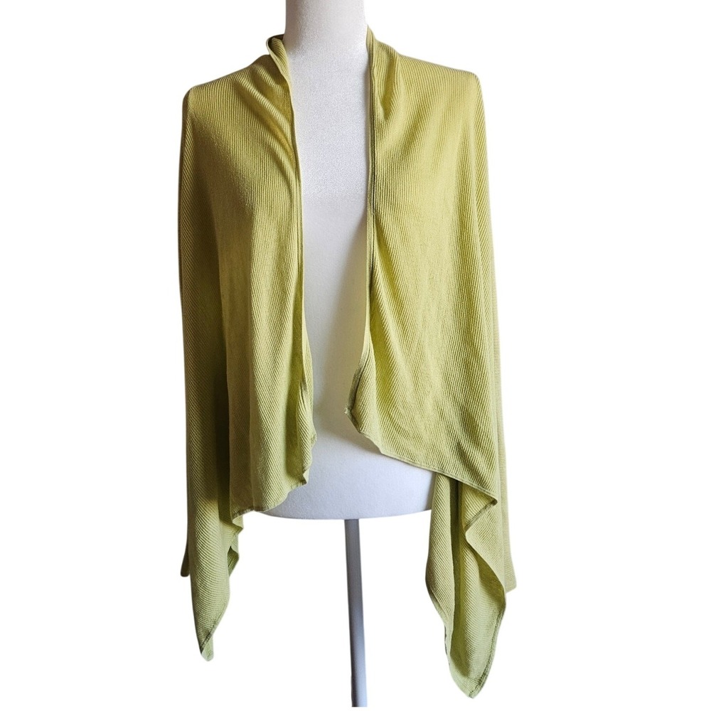 Green Cotton Cardigan‎ Open Front Lightweight Knit Sweater Lagonlook